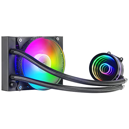 Mars Gaming MLONE120, Refroidissement Liquide CPU, TDP 200W, Miroir Infini, Ventilateur FRGB Silencieux, Multisocket Universel, Noir