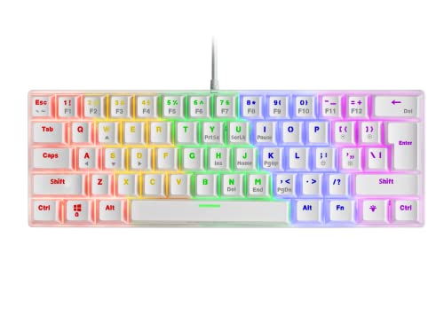 Mars Gaming MKMINIPRO, Clavier mécanique Ultra-Compact 60 , commutateurs mécaniques Hot-Swappable, éclairage RGB Chrome, Clavier Gaming Antighosting, Multiplateforme, Switch Silencieux, US, Noir