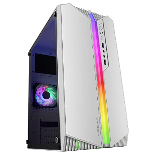 mars-gaming Mars Gaming MC-S1 Boîtier PC Micro-ATX ARGB USB 3.0 avec Window White