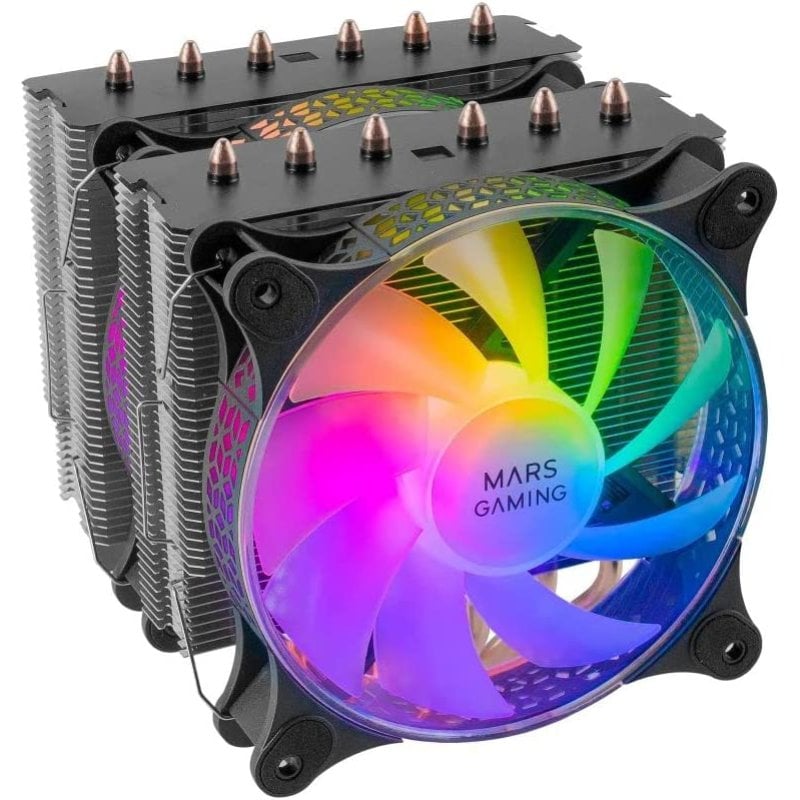 mars-gaming Mars Gaming MCPU-XT ARGB Dual CPU Fan 120mm Black
