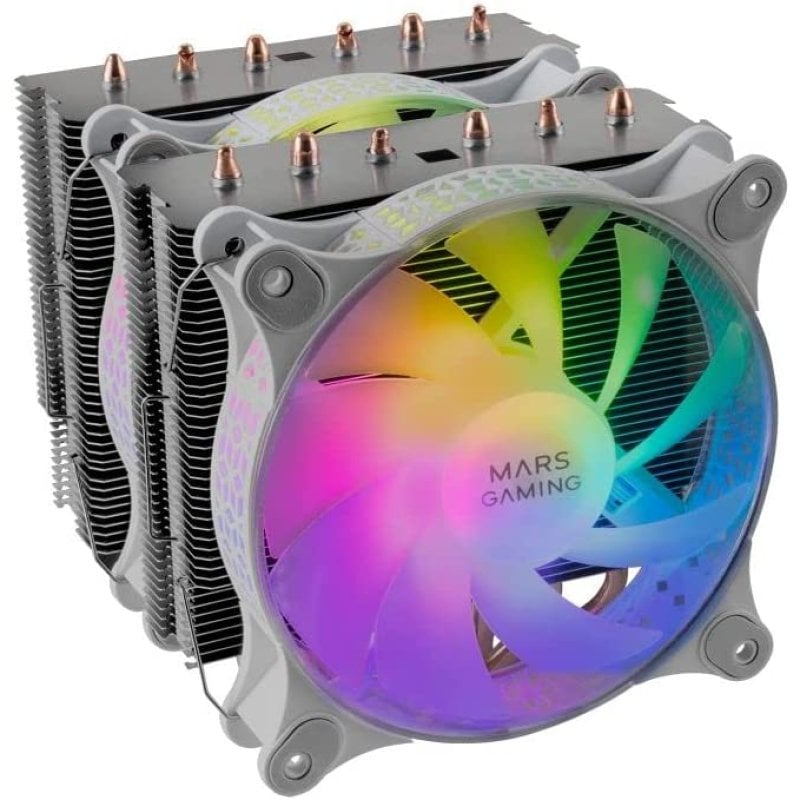 mars-gaming Mars Gaming MCPU-XT ARGB Dual CPU Fan 120mm White