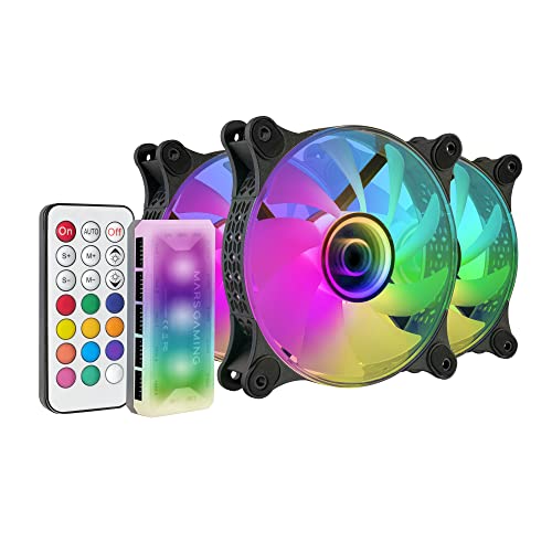 mars-gaming Mars Gaming MF-3DKIT Kit 3 Ventilateurs ARGB 12cm Infinity Mirror Black