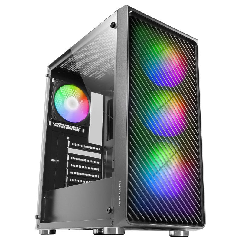 mars-gaming Mars Gaming MC-F ARGB Semi Tour Verre Trempé USB 3.2 Black