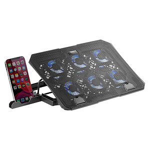 Base de refroidissement et support noirs Mars Gaming MNBC23 pour ordinateur portable jusqu A 16
