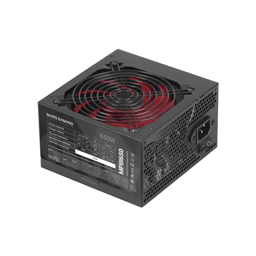 Mars Gaming MPIII650 Alimentation ATX 650W, 80 Plus Bronze, Noir
