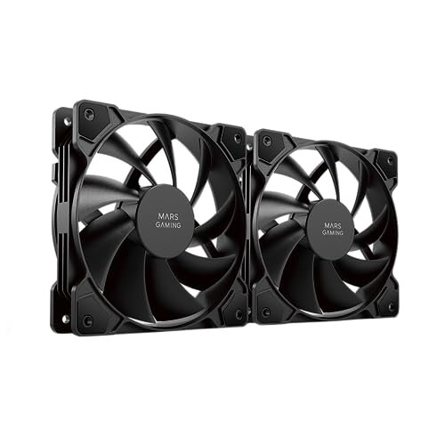 mars-gaming Mars Gaming MF-PWMX2 Kit 2 Ventilateurs Ultra Silencieux 120 mm avec Système Anti-vibration Black