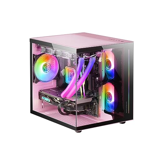 mars-gaming Mars Gaming MC-VIEW Mini Tour en Verre Trempé USB 3.0 Rose