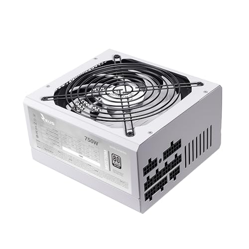 Mars Gaming MPZE750M, Alimentation Full Modulaire 750W ATX, 10 Ans Garantie, 80Plus Silver 87 d'EfficacitÃ, Ventilateur FDB 140mm avec Technologie AI-RPM, Condensateurs Japonais 105°, Blanc