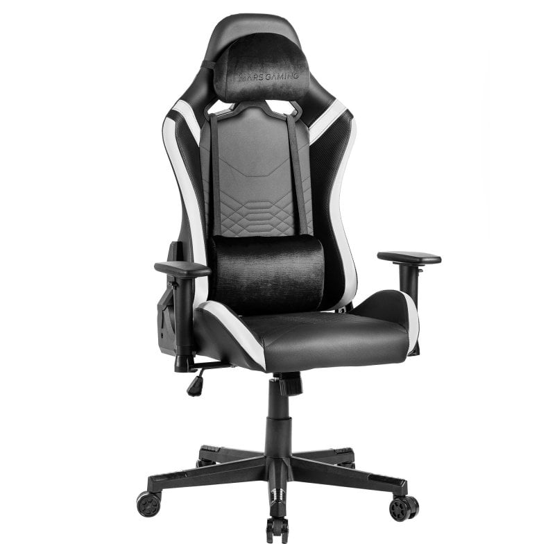 mars-gaming Mars Gaming MGC-Pro Chaise de jeu en cuir PU White