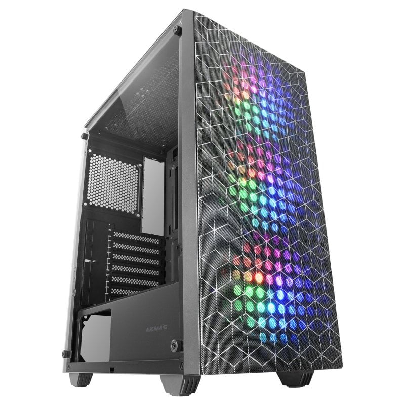 mars-gaming Mars Gaming MC-MAG Moyenne Tour ATX Verre Trempé 3 Ventilateurs FRGB USB 3.0 Black
