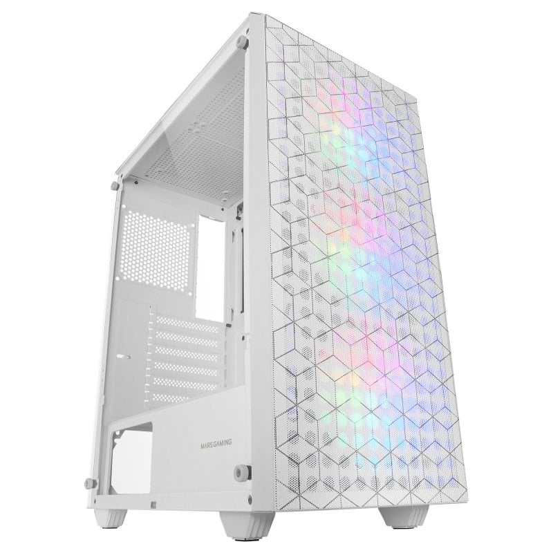 mars-gaming Mars Gaming MC-MAG Moyenne Tour ATX Verre Trempé 3 Ventilateurs FRGB USB 3.0 White