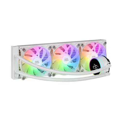 mars-gaming Mars Gaming ML-LCD360 Refroidissement Liquide AIO TDP 600W 3x Ventilateur FDB ARGB Écran LCD White