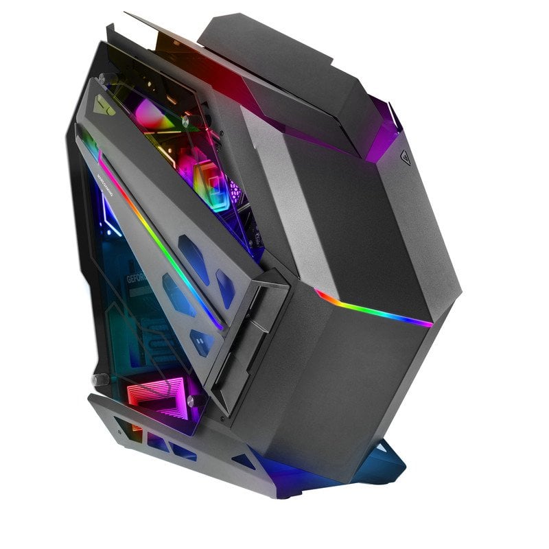 mars-gaming Mars Gaming MC-TITAN Gaming Box RGB XXL ATX Double bande LED éclairage avant ARGB Hub Black
