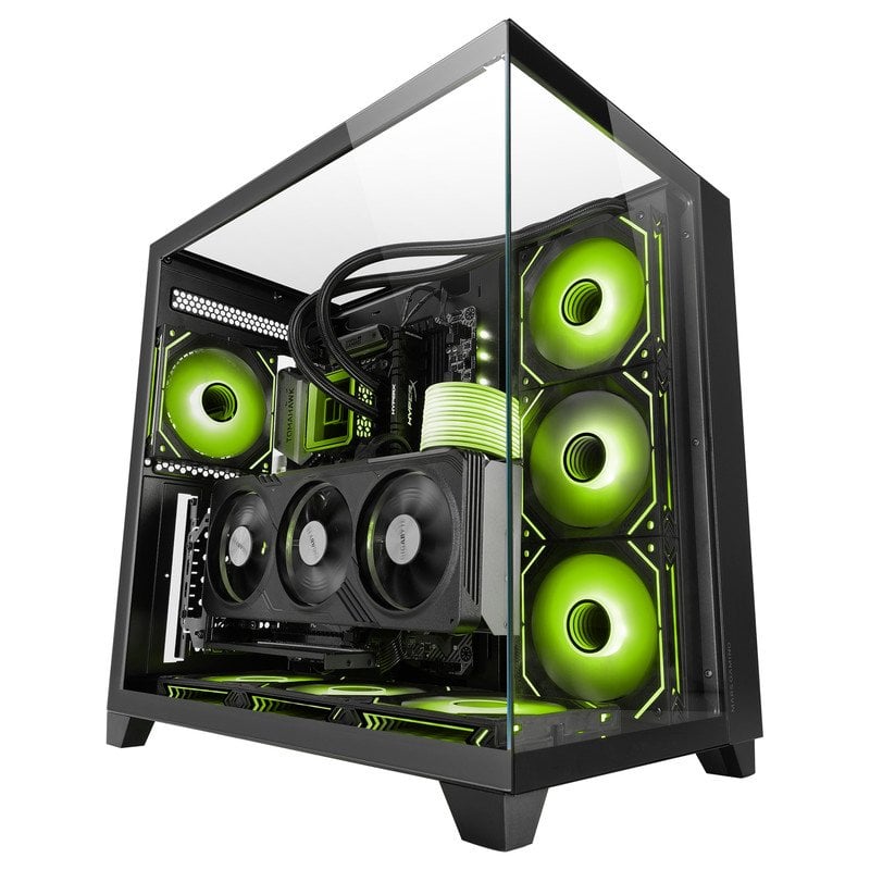 mars-gaming Mars Gaming Mc-3c Atx Box Vista 3D Triple Verre Trempé Design Caméra Double Face Black