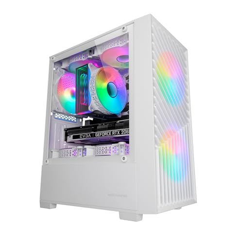 mars-gaming Mars Gaming MC-Vortex Micro ATX Boitier Gaming Verre Trempé 3x Ventilateurs FRGB 12cm White
