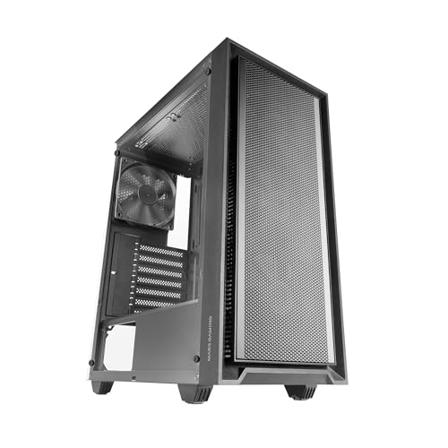 mars-gaming Mars Gaming Mc-pmax Atx Boitier 4x Ventilateurs Fdb Avant Mesh Verre Trempé Double Chambre Black