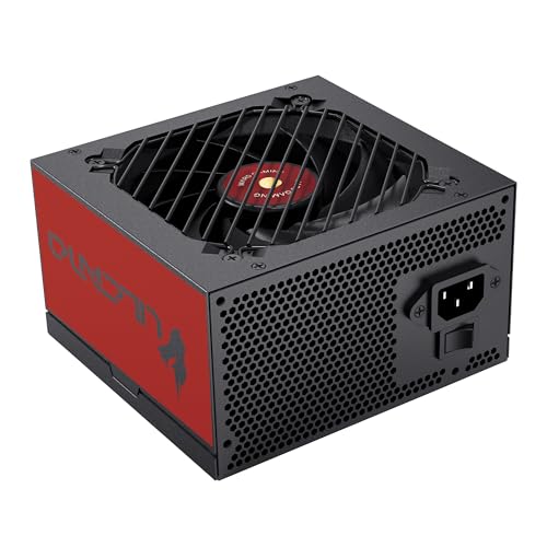 Mars Gaming MPVU750SI, Alimentation ATX 750W, 10 Ans de Garantie, 80 Plus Silver, 87 Efficacité, Technologies AI2-RPM, DC-DC et SMD, PFC Actif, Condensateurs Japonais Toshin Kyogo 105º, Rouge