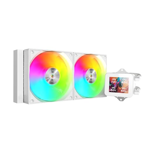 mars-gaming Mars Gaming ML-VISION240 Refroidissement Liquide AiO TDP 500W 2 Ventilateurs ARGB Écran LCD White