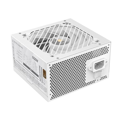 Mars Gaming MPB650SI, Alimentation PC ATX 650W, Garantie 7 Ans, 80Plus Bronze 230V, 90 d'Efficacité, Ventilateur SI Extreme Silence avec Noyau en Cuivre, Technologies AI2-RPM, DC-DC et SMD, Blanc