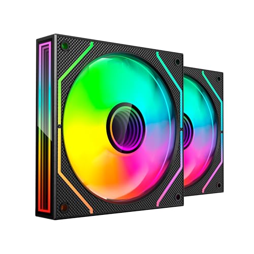 mars-gaming Kit Mars Gaming MF-3Dprox2 2 ventilateurs PWM FDB 120 mm Argb Triple Infinity Mirror 360°, Black