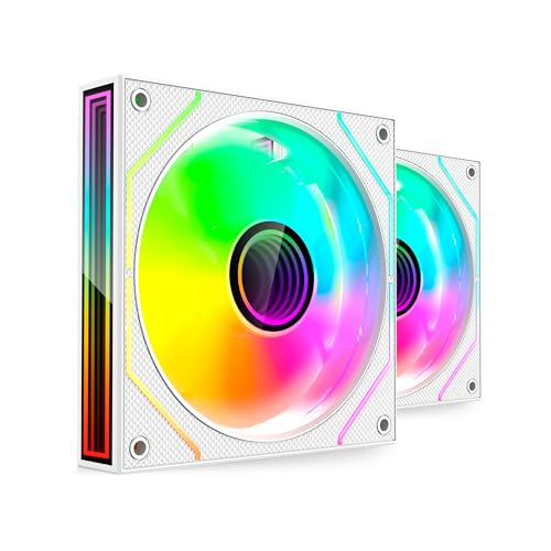 mars-gaming Kit Mars Gaming MF-3Dprox2 2 ventilateurs PWM FDB 120 mm Argb Triple Infinity Mirror 360°, White
