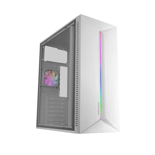 mars-gaming Boîtier PC Mars Gaming Mc-Blaze ATX avec ventilateur 80 mm et bande LED RGB avant blanche