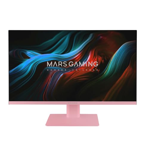 Mars Gaming MV-24, Moniteur 24 IPS FHD 120Hz, HDR10 1ms, FreeSync et G-Sync, Écran PC Enceintes Intégrés, Inclinaison 25°, Low Blue Light et Flicker Free, HDMI DisplayPort Jack 3.5mm, Rose