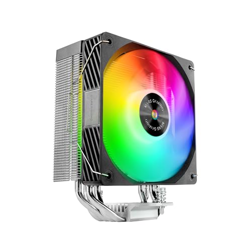 mars-gaming Dissipateur thermique pour processeur Mars Gaming Mcpu-x4argb, 220 W TDP, 4 caloducs, ventilateur 120 mm, Black