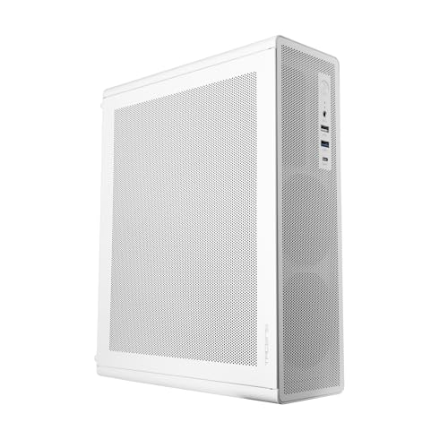 Tacens AEROSLIM500, Boîtier PC MicroATX, Panneaux Mesh Anti-poussière, Alimentation TFX 500W, Ventilateur Frontal FDB 90mm, Mini-Tour Slim Compatible MicroATX et Mini-ITX, USB-C et USB 3.0, Blanc