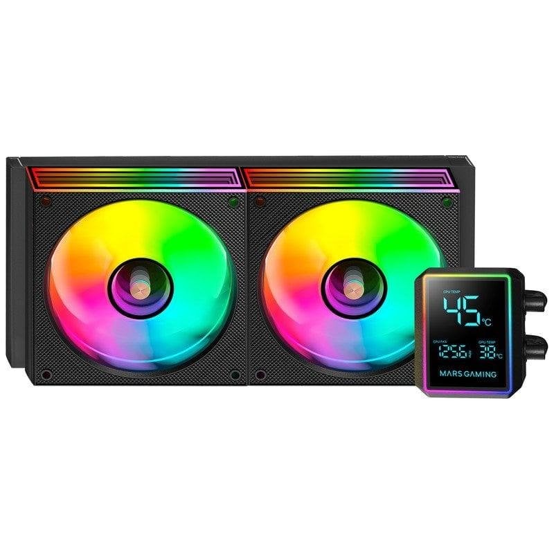mars-gaming Refrigeración Líquida Mars Gaming ML-LCDPRO240 240mm 2 Ventiladores ARGB LCD