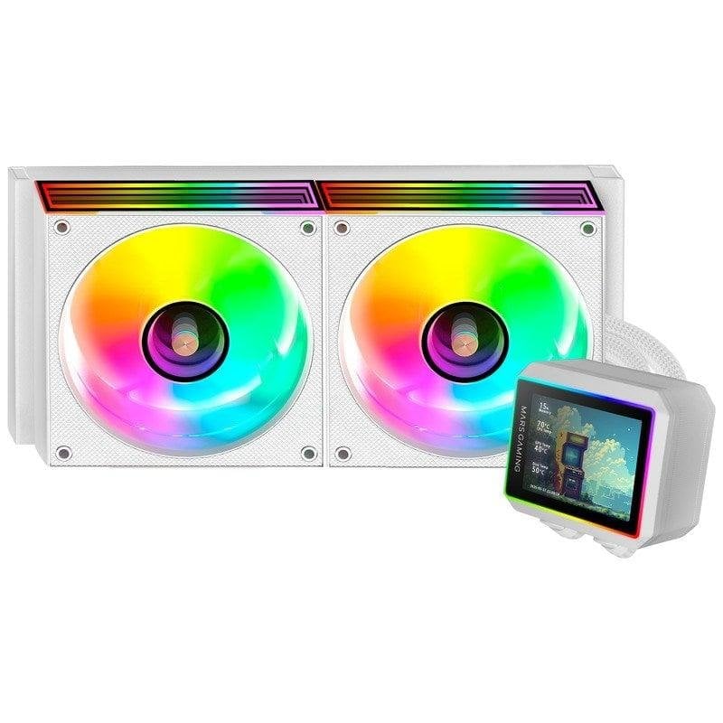 mars-gaming Refrigeración Líquida Mars Gaming ML-VISIONII240 240mm 2 Ventiladores ARGB Blanco