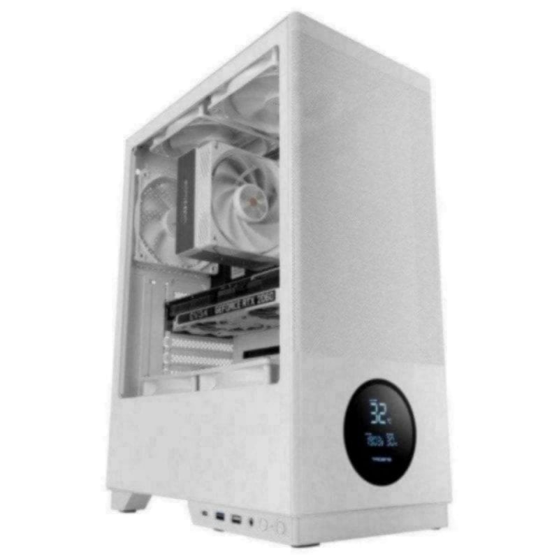 tacens Boîtier PC Tacens Sagitta20 White LED ATX Midi Tower 3x120mm Verre Trempé