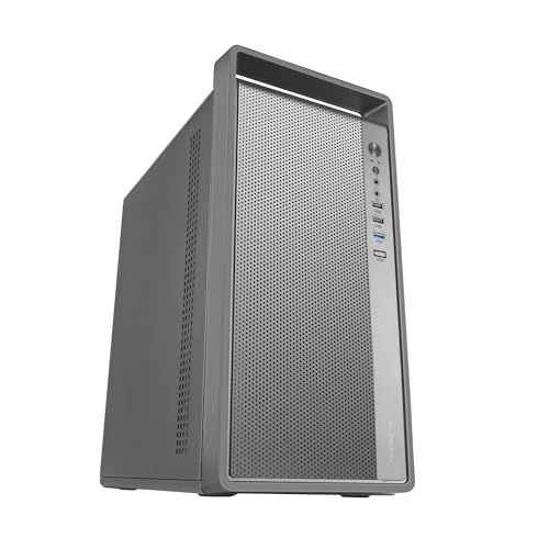 Tacens FORTIS II, Mini Tour PC MicroATX Façade Mesh Complète Haut Débit, 1x Ventilateur Arrière 120mm FDB Silencieux, Boîtier Compact en Acier SPCC Ultra-résistant, Poignée de Transport Intégrée, Noir