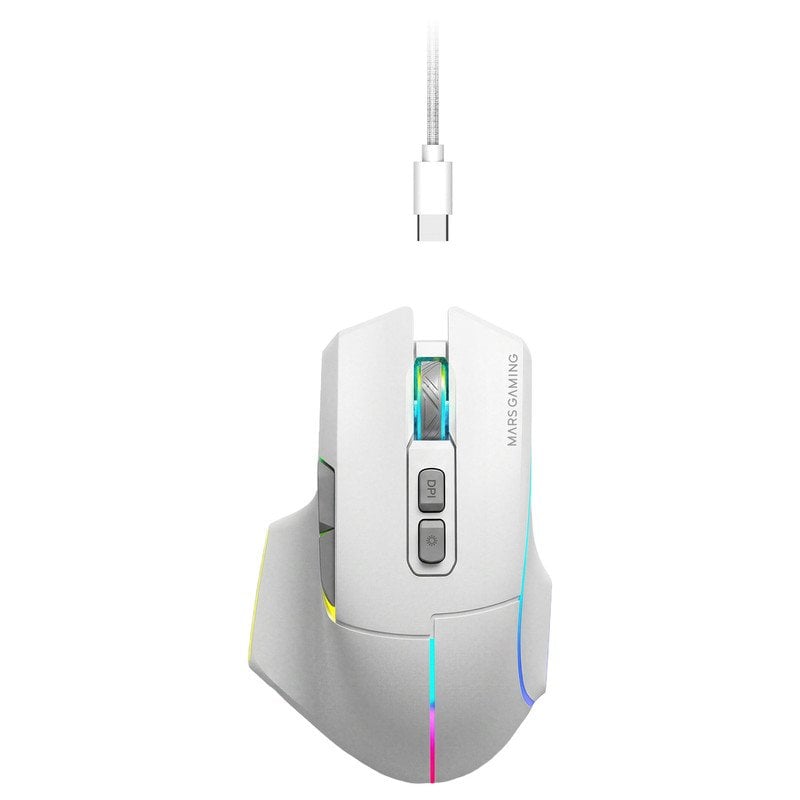 mars-gaming Souris Mars Gaming MMW-VECTOR Sans Fil Tri-mode 12000DPI White RGB