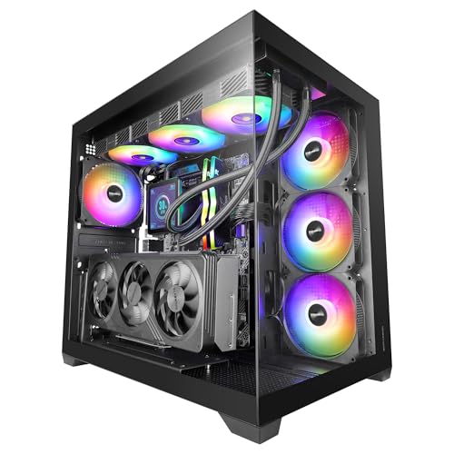 mars-gaming Boîtier ATX Mars Gaming MCV5 Verre Trempé 4x Ventilateurs ARGB Black