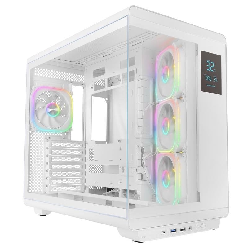 mars-gaming Boîtier PC Mars Gaming MC-REVPROW ATX Écran LCD 4,3 ARGB White