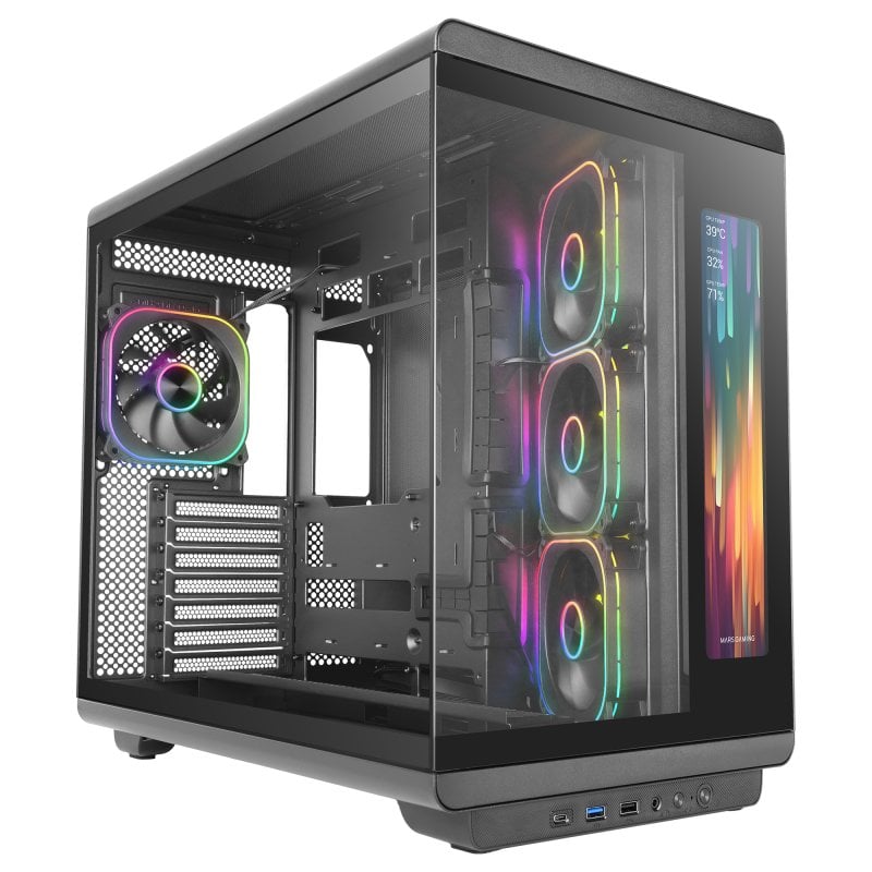 mars-gaming Tour ATX Mars Gaming MC-REVMAX Ecran IPS 11.8 4 Ventilateurs ARGB Verre Panoramique
