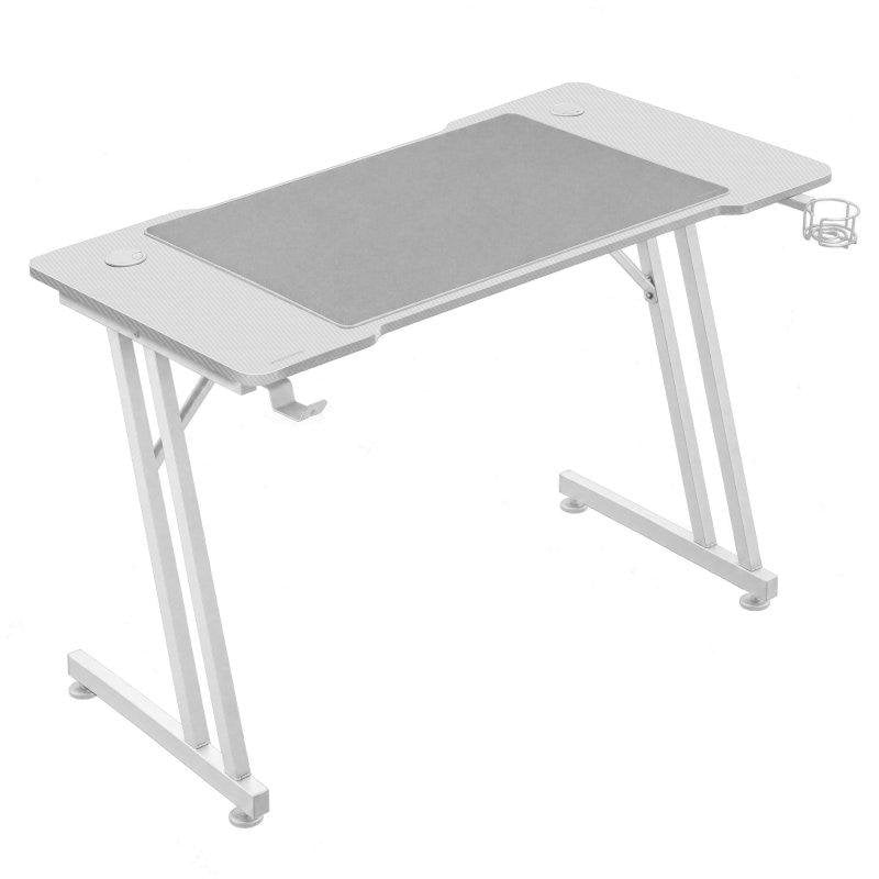 mars-gaming Bureau gaming Mars Gaming 120 x 60 cm, finition carbone, tapis XXL, White