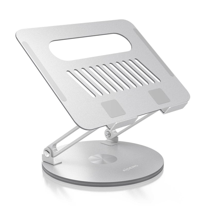 aisens Support de bureau rotatif XL réglable pour ordinateur portable tablette 10-17, Silver