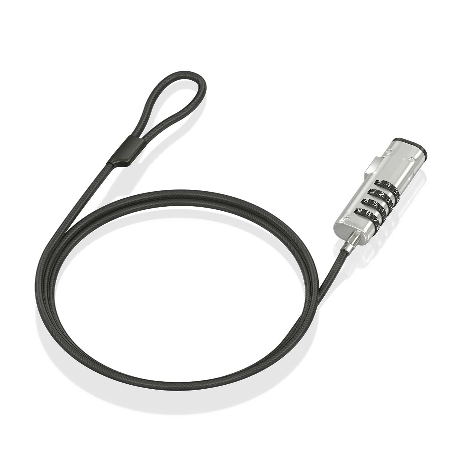 aisens Câble de sécurité combiné AISENS ASLK-D50N05-BK Nano 1,5 m en acier Black