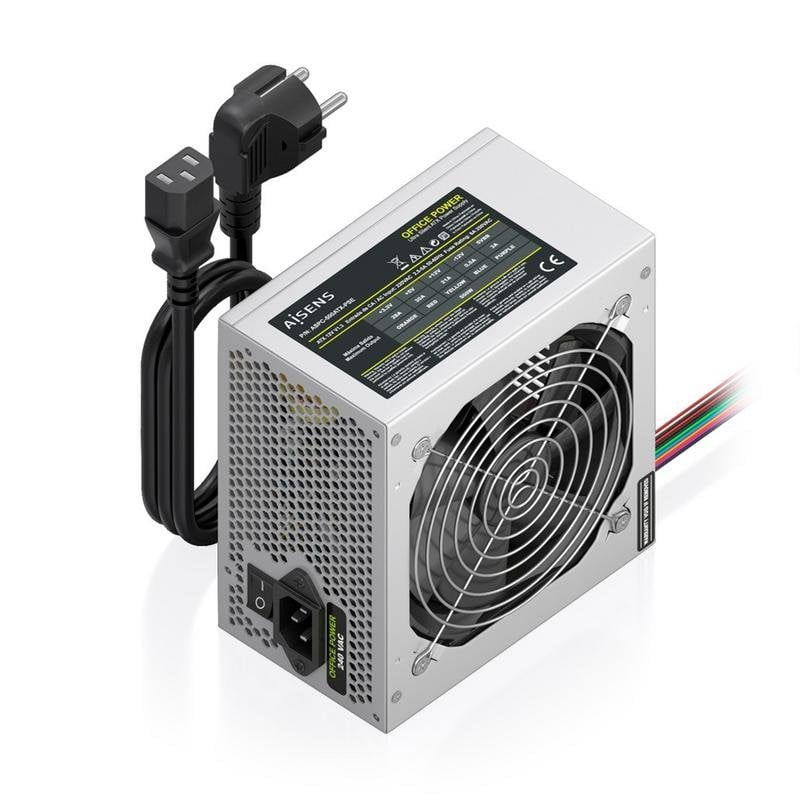 aisens Fuente de Alimentación AISENS ASPC-500ATX-PSE 500W CE RoHS bouton marche