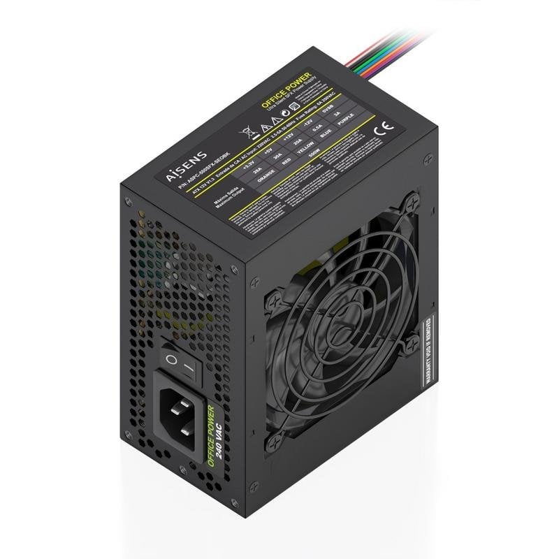 aisens Fuente de Alimentación AISENS ASPC-500SFX-SEOBK 500W CE RoHS avec bouton marche