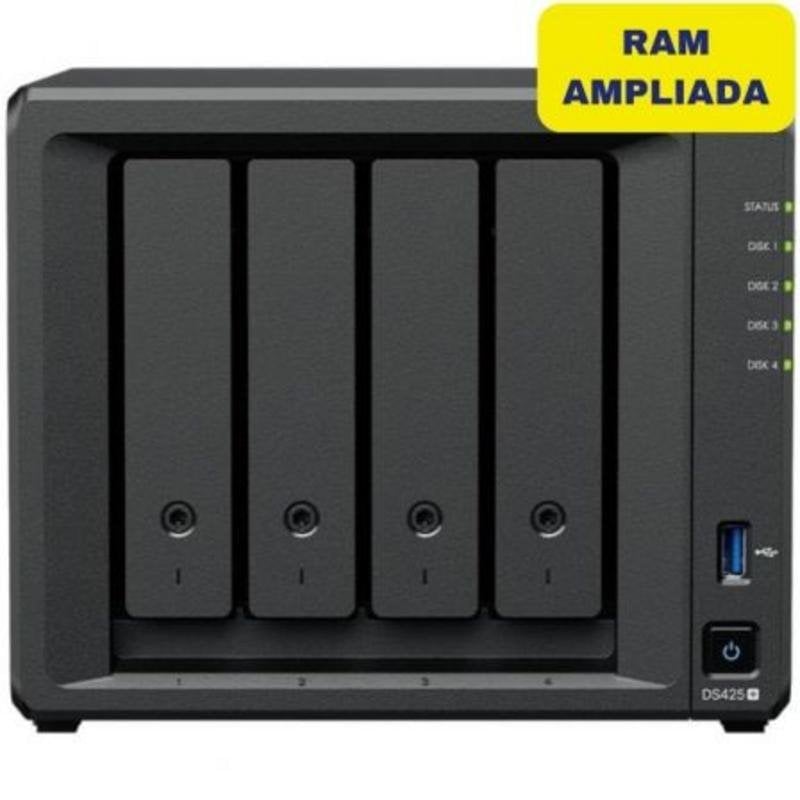 Synology NAS Synology DS425 Plus 4 baies SATA 6GB DDR4 2.5GbE M.2 NVMe
