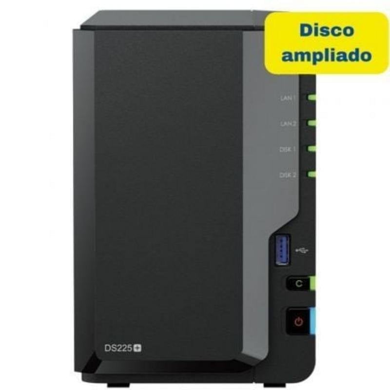 Synology Serveur NAS Synology DS225 8TB SATA 2 Baies 2.5GbE DDR4 Intel Celeron HAT3300-4T
