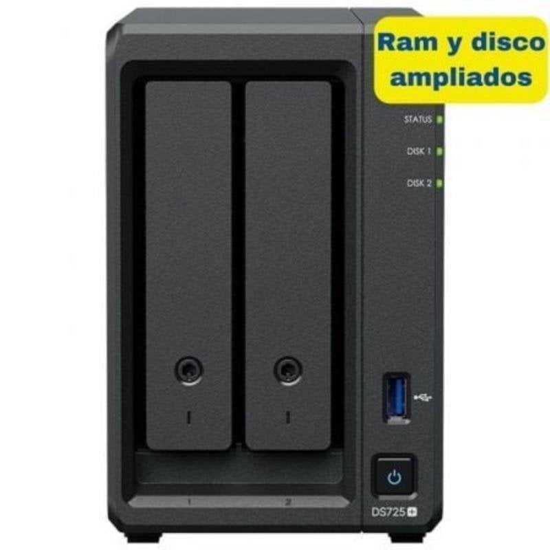 Synology NAS interne Synology 8TB 2 baies DDR4 8GB SATA SSD NVMe Diskstation DS725 2.5GbE