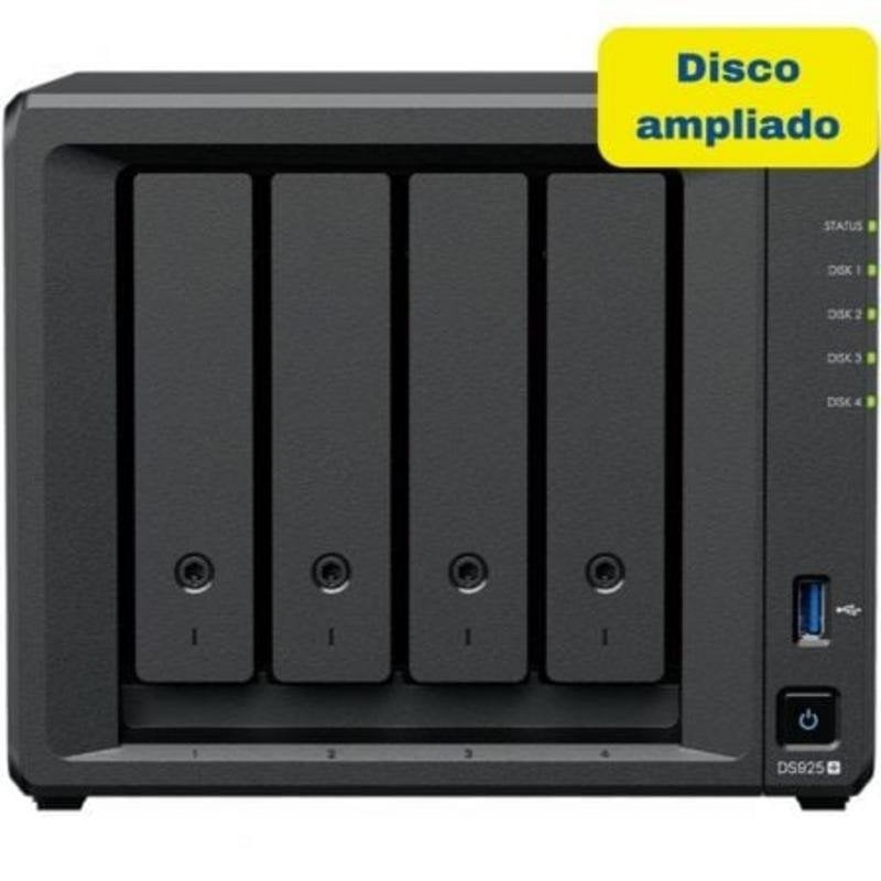 Synology NAS Synology interne 8TB 4 baies 2.5GbE Ryzen V1500B DDR4 DS925 évolutif