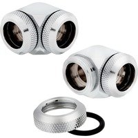 Corsair Corsair Racro 14 mm 90° Hydro X Series XF Rigide Pack de 2 unités Chrome