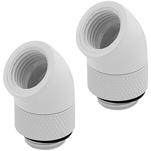 Corsair Hydro X Series XF Embout 45A� rotatif White x 2