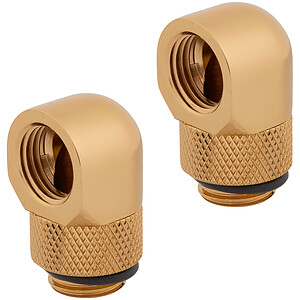 Corsair Hydro X Series XF Embout 90A rotatif Or x 2
