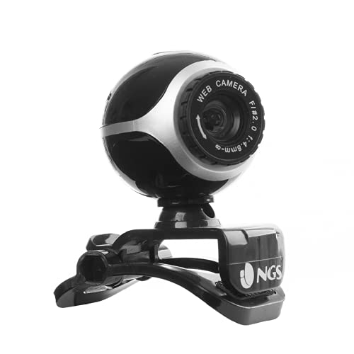 NGS XPRESSCAM300 - Webcam pour PC avec Microphone Intégré, Résolution VGA, Connexion USB 2.0 et Plug Play